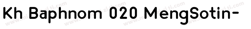 Kh Baphnom 020 MengSotin字体转换